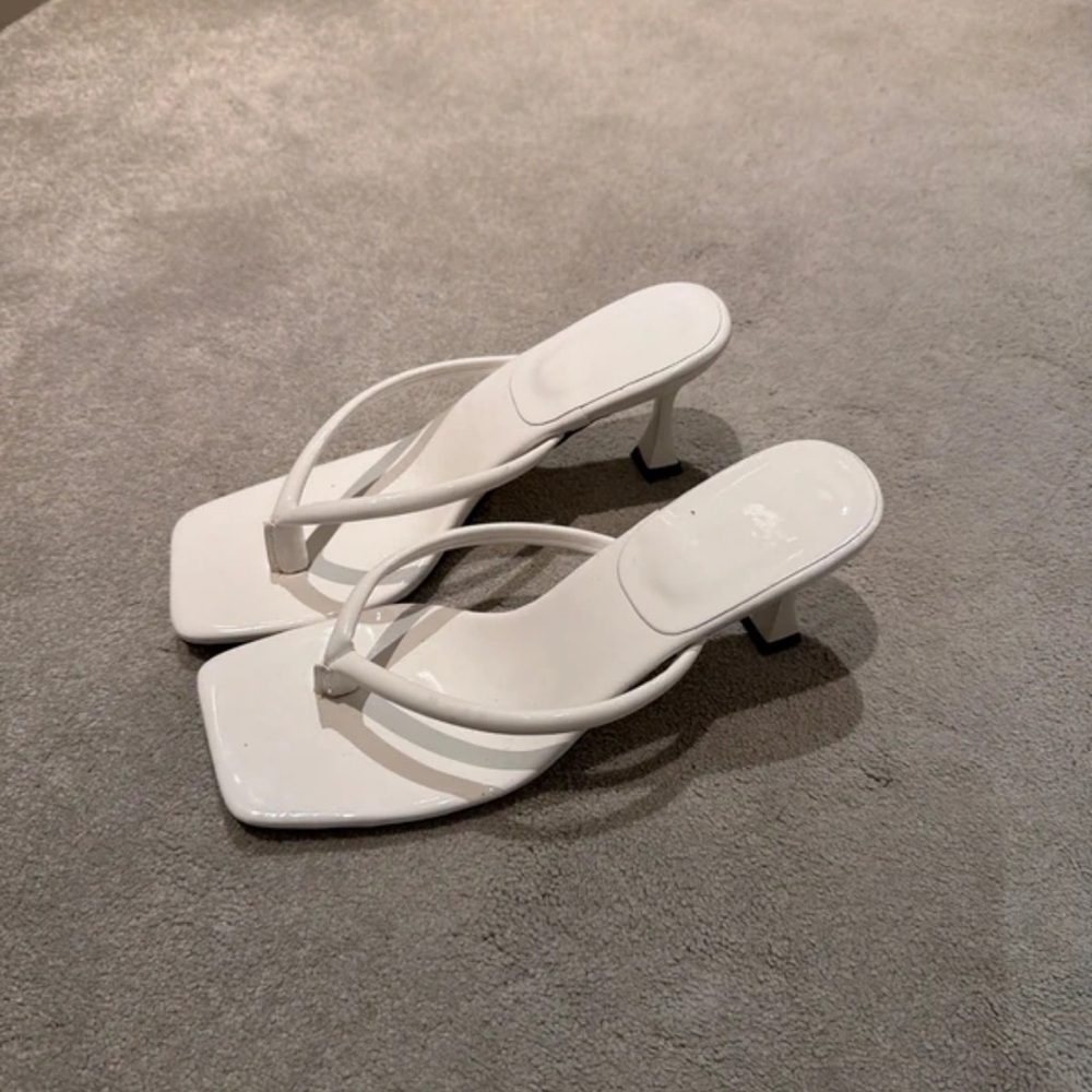 SHEIN Elegant White Heeled Sandals